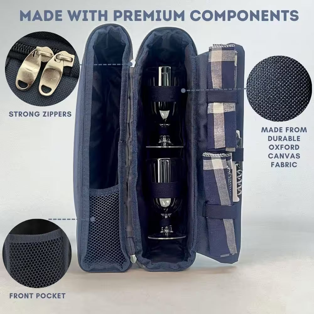 7-Piece Wine Carrier Tote Bag with Wine Accessories