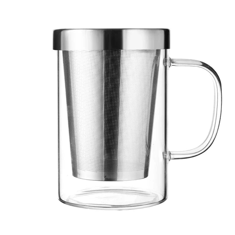 Large Tea Cup with Infuser & Lid – Office & Home Use