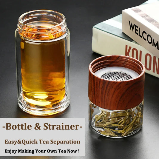 Reversible Tea Tumbler – Dual Chamber Loose Leaf Brewer with Removable Infuser & Travel Lid